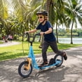 thumbnail image 2 of Gymax Kick Scooter Carbon Steel Frame W/12'' Air Filled Wheel Youth Kids Blue & Orange, 2 of 10
