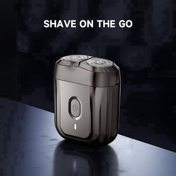 Teetheory Portable Electric Shaver for Men, Waterproof Wet and Dry Rotary Shaver, Metal Body, Travel Essential
