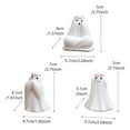 thumbnail image 3 of Mini Ghost Figurines Set of 3 - Tiny Resin Halloween Decor for Tables, Fairy Gardens & Cake Toppers - Adorable Spooky Shelf Sitters & Centerpieces, 3 of 9