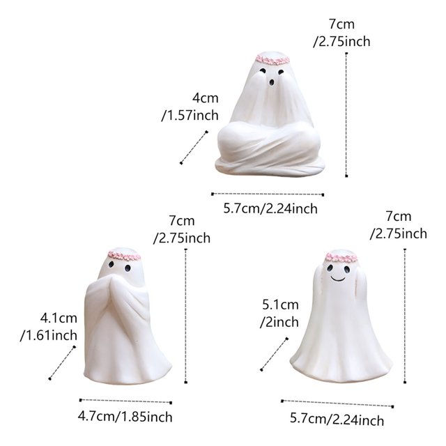 JJKBVCLO Garden Statue Set Halloween Resin Figurines For Yard & Patio Decoration