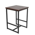 thumbnail image 4 of Novogratz Bungalow Bar Height 3-Piece Pub Table and Stools Set with Wood Tabletop and Metal Frame, Black/Wood Top, 4 of 9