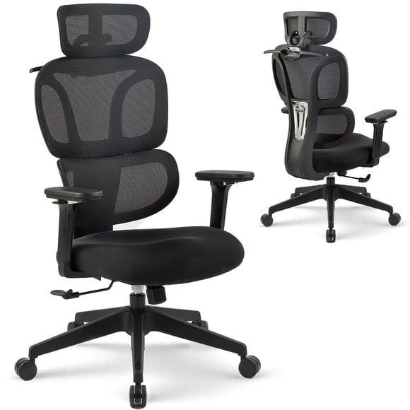MotionGrey Mellow Mesh Ergonomic OfficeChair with Adjustable Armrest High Mesh - Desk Computer Chairs Perfect for Home Gaming And Commercial Offices - Black