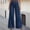 Dark Blue, variant on Zivyakyron High Waisted Wide Leg Jeans for Women Baggy Denim Full Length Summer Jeans Women Solid Stretchy Culottes Basic Casual Pants