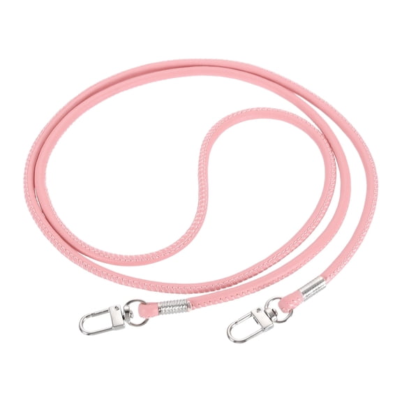 Crossbody Replacement Chain Strap, 120cm Thin Soft PU Leather Handbags Strap for Small Bag Purse Clutch Phone Case (Pink)