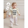thumbnail image 6 of BemeyourBBs Newborn Baby Girls Outfit I'M My Daddy's Girl Letter Print Romper Floral Pants Set Headband Hat Spring Fall Winter Clothes, 6 of 9