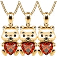 thumbnail image 2 of Cadenas y Dijes para Dama BearNeck01 3 Pzas Collar Oso/Corazón Dorado/Rojo Metal. High Monaco MXBRK-003, 2 of 4