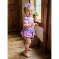thumbnail image 5 of BemeyourBBs Half Way To One Baby Girl Outfit 1/2 Half Birthday Girl Outfit Letter Print Short Sleeve Romper Ruffle Golf Mermaid Shorts Skirt Set Headband 3 Piece Cute Infant Summer Clothes, 5 of 9