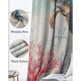 thumbnail image 3 of Coastal Turtle Blackout Curtains for Bedroom Living Room Darkening Curtains 90 Inch Farmhouse Nautical Coral Starfish Seashells Black Out Window Curtain Privacy Window Treatment Drapes 52"x90"x2, 3 of 9