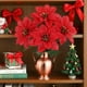 thumbnail image 1 of Seyotauo Christmas Glitter Flowers Christmas Tree Ornaments Artificial Poinsettia Flower Velvet Magnolia s Floral Picks for Xmas Wedding DIY Crafts Wreath Party Floral Decorations, 1 of 4