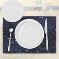 thumbnail image 3 of Ambesonne Night Place Mats Set of 4, Vivid Celestial Sky View, Standard Size, Dark Blue White, 3 of 6