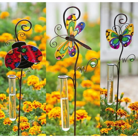 UPC 746851685811 product image for Evergreen Flag & Garden Glittered Garden Rain Gauge Garden Stake (Set of 3) | upcitemdb.com