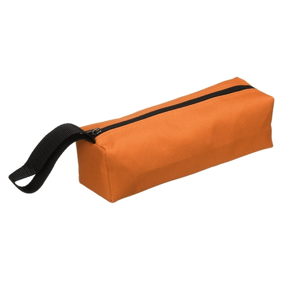 Uxcell Zipper Utility Tool Bag 9.8x3.4x2.8 Inch Multi-purpose Tote Bag, Orange
