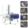 thumbnail image 5 of NAIZEA Pizza Oven Outdoor, 13" Multi-Fuel Rotatable Pizza Ovens, Portable Stainless Steel Wood Fired and Gas Pizza Oven, Pizza Maker with Built-in Thermometer, Pizza Cutter, Carry Bag, 5 of 11