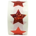 thumbnail image 4 of Red Metallic Sparkle Star Shaped Stickers | 1" inch - 500 Pack | InStockLabels.com, 4 of 4