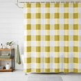 thumbnail image 3 of Farmhouse Vintage Shower Curtain Set with Hooks, Gingham Checkered Texture Waterproof Fabric Bathroom Curtains Decor Home Accessories,66 X 72 Inch Long, 3 of 9
