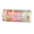 thumbnail image 5 of LNKOO 16.4ft Floral Gold Washi Tape Set VSCO Foil Masking Tape Decorative for Arts, DIY Crafts, Bullet Journal Supplies, Planners, Scrapbook, Card/Gift Wrapping -15mm- (Fromantic 6 Rolls), 5 of 7