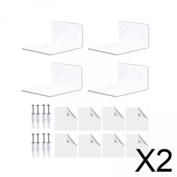 Estantes flotantes,Estantes flotantes pequeños Estantes montados en la pared,Estantes pequeños de acrílico Organizador de tableros de bastidor,Estantes adhesivos para pared Soporte para