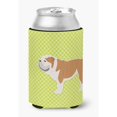 thumbnail image 1 of Caroline's Treasures English Bulldog Checkerboard verde lata o abrazador de botellas BB3862CC, abrazador de latas, multicolor Caroline's Treasures BB3862CC, 1 of 1