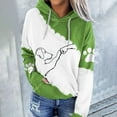 thumbnail image 2 of Bibifish Womens Hoodies Cute Dog Fist Bump Graphic Print Tops Long Sleeve Pullover Tops Plus Size Hooded Sweatshirts With Pockets, 2 of 4