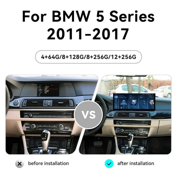 15.8 inch Carplay Screen Radio Multimedia Player for BMW 5 Series F10 2011-2017 Models Universal Car Navigation GPS Upgrade Headunit Android Display Video 1080P Touch Screen Replace System