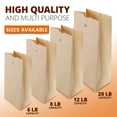 thumbnail image 3 of Fit Meal Prep 150 Pack 12 lb Brown Paper Lunch Bags, 13 x 7 x 4.5" Durable Paper Bags Bulk for Packing, Delivery, Take Out, Grocery, Retail Shopping, Premium Kraft Paper Sack for Snacks, Bakery, 3 of 7