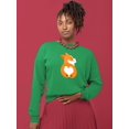 thumbnail image 2 of Welsh Corgi Puppy Bottom Sweatshirt Women -Image by Shutterstock, Female Medium, 2 of 4