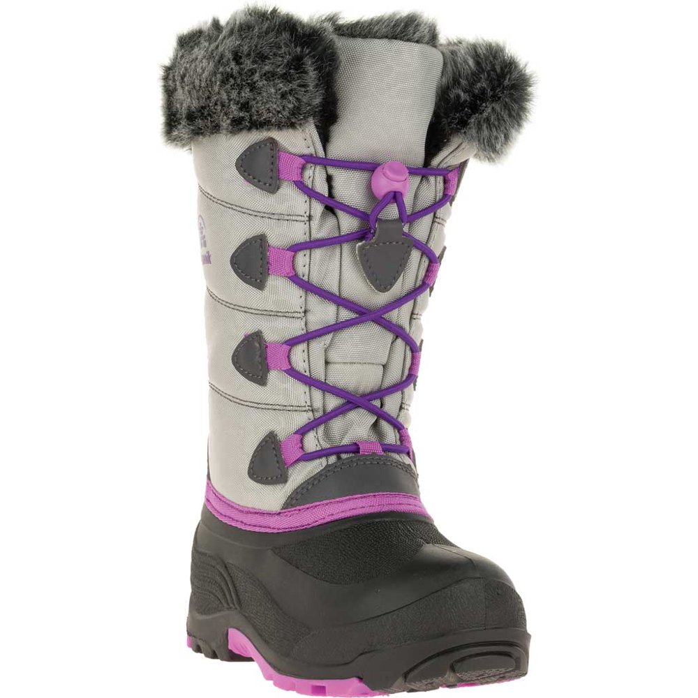 Kamik Girls' Kamik Snowgypsy3 Winter Boot Big Kid Grey Nylon 5 M