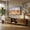 Walnut, variant on Demi Bonn TV Stand for TVs up to 80 Inch with 2 Doors & Storage Cabinets, Modern Wooden Media Console with Adjustable Shelves for Living Room, Walnut