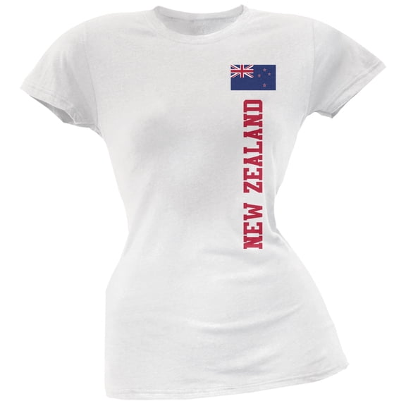 World Cup New Zealand White Juniors Soft T-Shirt - Large