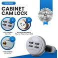 thumbnail image 2 of Combi-Cam Combinated Lock 7803S - Small Chrome Cam Lock | Keyless 4-Dial Pick-Proof Security Lock | Metal Locks for lockers, Doors, Drawers, Cabinets, & More | Versatile, Durable, & Rust Resistant, 2 of 7