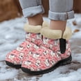 thumbnail image 3 of Whosucclay Flannel Womens and Girl Snow Boots Ankle Booties Waterproof Winter Boots Slip on Fashion Boots No Slip Boots, 3 of 6