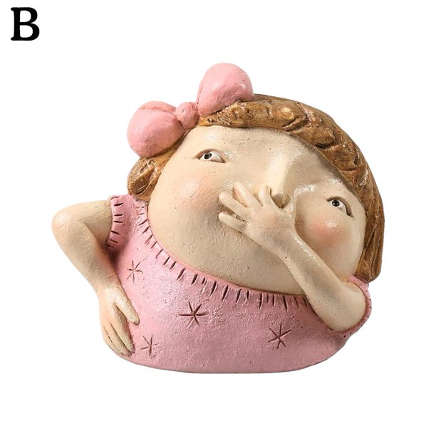 Nueva estatua vulgar transfronteriza de niños que se pellizca la nariz, decoración de baño de resina, escultura creativa, interesante y linda para el Día de la Madre.