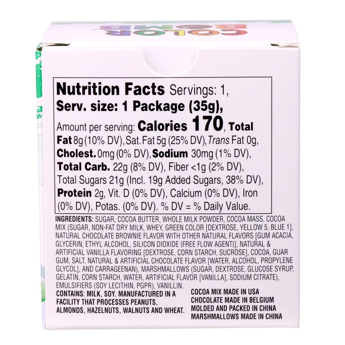 (12 pack) Frankford Hot Chocolate Color Bomb, Milk Chocolate, Green 1.23oz
