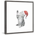 thumbnail image 1 of Marmont Hill Inc 'Christmas Kitten' Framed Painting Print Small, 1 of 5