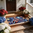 thumbnail image 6 of American Flag Stars Patriotic 4th of July Doormat Memorial Day Independence Door Mat Floor Mat Non Slip Rubber Backing Seasonal Entryway Kitchen Home Decoration, 6 of 6