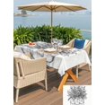 thumbnail image 4 of Outdoor Tablecloth with Umbrella Hole and Zipper, Eucalyptus Grey Rectangle Table Cloth 60x84 Inch Waterproof Tablecloth, Vintage Bottle Succulents Flower Stripes Picnic Table Cover for Patio Camping, 4 of 7