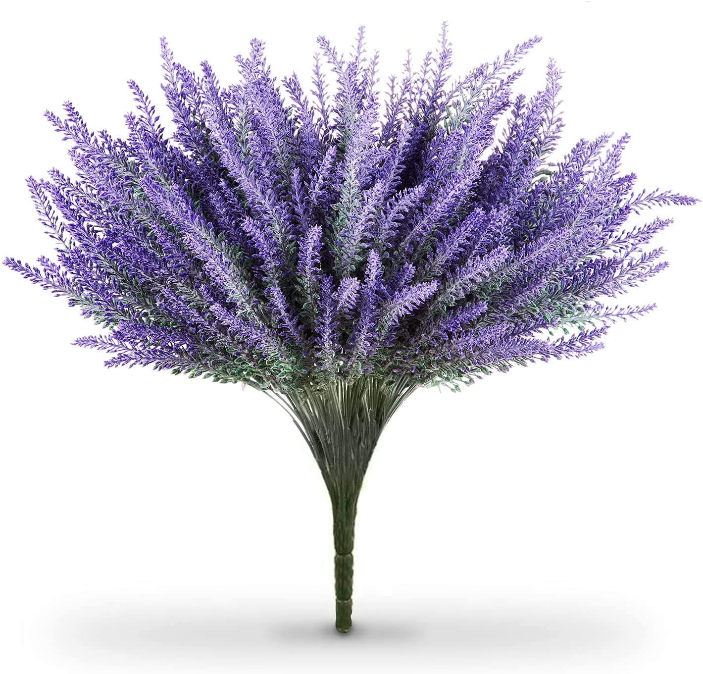 Butterfly Craze Artificial Lavender Plant with Silk Flowers for Wedding Decor and Table Centerpieces 8 Piece Bundle