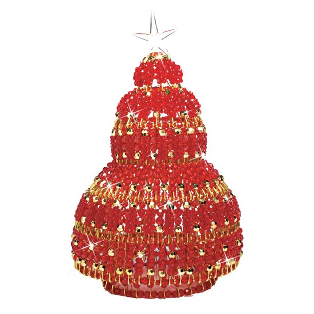 Cousins Red Safety Pin Christmas Tree Kit (14" tall)