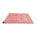 thumbnail image 2 of Ahgly Company Machine Washable Indoor Round Medallion Red Traditional Area Rugs, 7' Round, 2 of 4