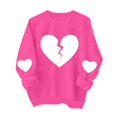 thumbnail image 4 of Valentine Sweatshirts For Women Cotton Couples Heart Graphic Crewneck Pullover Soft Fashion Valentines Shirts, 4 of 9