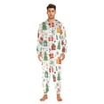 thumbnail image 5 of Adult Christmas Onesie Christmas Gift Two Zipper One-Piece Pajamas Unisex with Pockets, 5 of 6
