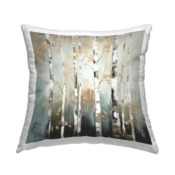 Stupell Industries Autumn Birch Impressions Decorative Printed Throw Pillow Design by Irena Orlov.