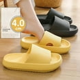 thumbnail image 2 of New Platform Thick Bathroom Home Slippers Women Cloud Slippers Soft Sole EVA Indoor Sandals Flip Flop Men Slippers (black,42-43(fit41-42)), 2 of 7