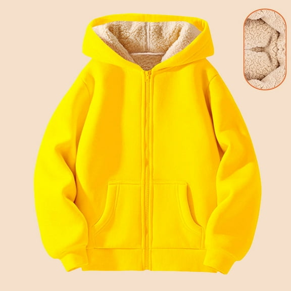 Teen Fleece Jacket For Boys Long Sleeve Coat Hoodies Zip Up Sweatshirt Kids Fall Jacket Girls Sweaters Size 11-12 Years