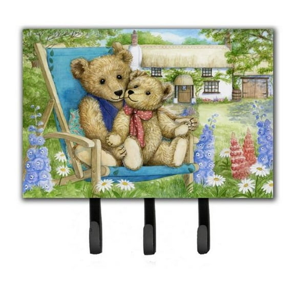 Springtime Teddy Bears in Flowers Leash or Key Holder