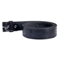 thumbnail image 2 of Gelante Genuine Full Grain Leather Belt Strap Without Belt Buckle. Embossed Black-S, 2 of 5