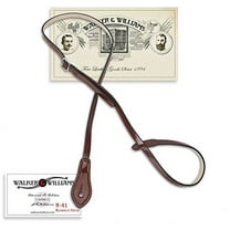 Walker & Williams Strap M-41 Mandolin Strap Chestnut Brown Leather with Chrome Buckle