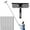 Gray, variant on 20 Feet Reach 2 in 1 Rotatable Window Washing Squeegee & Duster with 3-14 ft Extension Pole, Natubeau Window Cleaning Tool & Window Washer Squeegee for Home Indoor Outdoor Window Washing, Gray