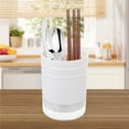 thumbnail image 4 of Stainless Steel Cutlery Storage Bin | Plastic Utensil Holder with Drain Holes | Commercial & Home Kitchen Organizer | 6.14x4.48x4.48 Inches | 1-Piece, 4 of 6