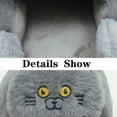 thumbnail image 2 of Zapatillas de gato abrazo de peluche para mujer y hombre, toboganes de invierno para el hogar, zapatos de suelo Kawaii, zapatillas peludas, mulas blancas para niña, 2 of 5